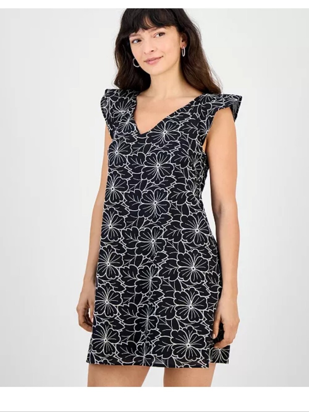 NWT Signature by Robbie Bee PL Black White Floral Sheath Dress Party Office